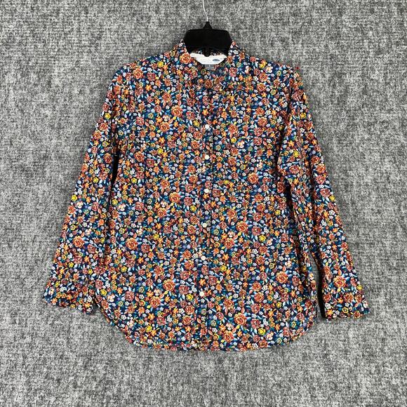 Old Navy Tops - Old Navy Shirt Womens S Floral Classic Button Poplin Cottage Business‎ Casual
